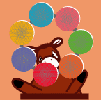 ろばろばの毛糸回し